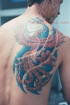 amazing-phoenix-tattoo-on-back