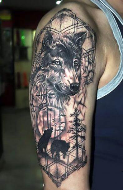 awesome-wolf-half-sleeve