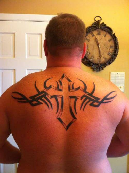 best cross tattoo tribal gallery for men