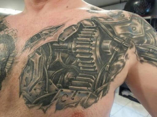 biomechanical tattoos for dudes