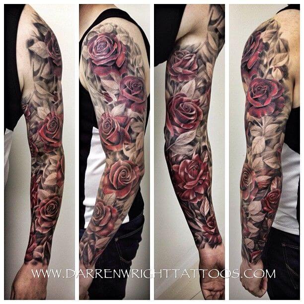 rose-tattoos-for-men-flower-sleeve-tattoos