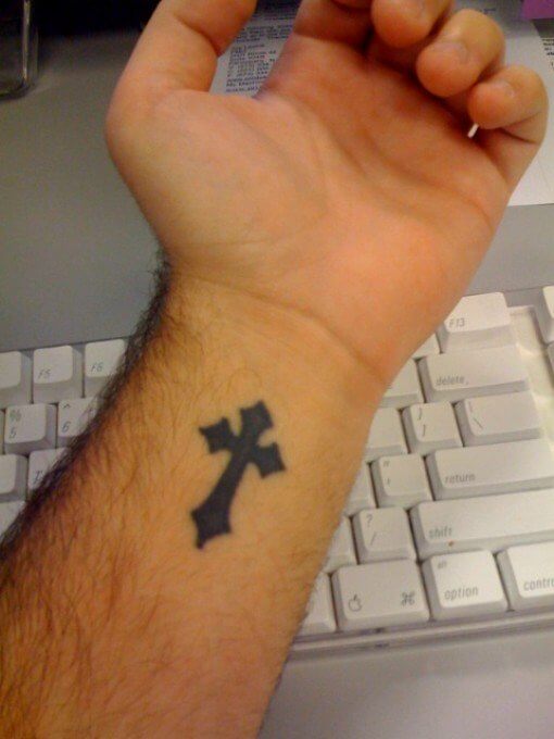 cross on wrist tattoo ideas