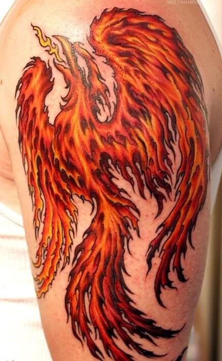 flaming tattos