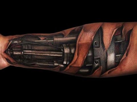 forearm cyborg tattoo designs