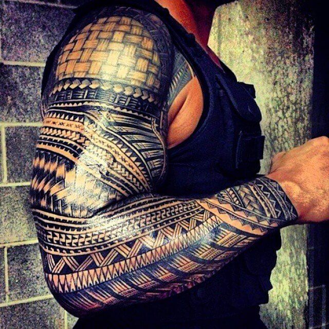 full sleeve tribal tattoos