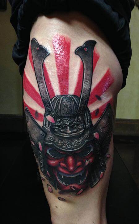 helmet-tattoos-samurai-metal-oni-hannya-mask-japanese-rising-sun