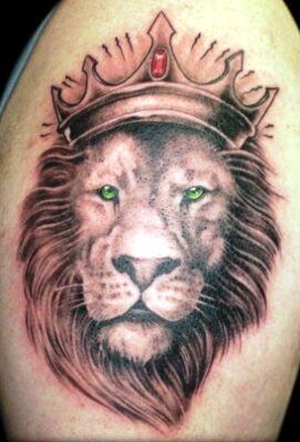 king lion leo tattoos