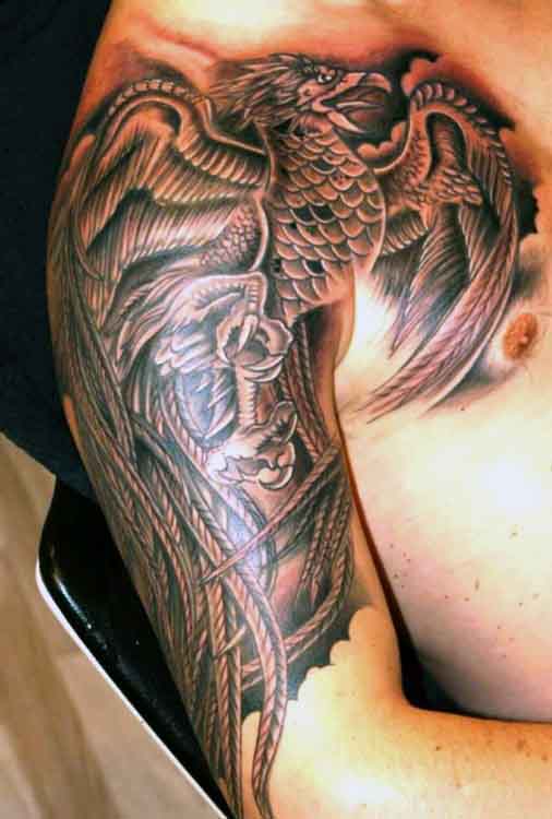 manly-mens-phoenix-tattoo-on-arm