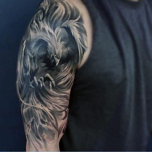 mens-half-sleeve-tattoos-phoenix-sleeve-tattoo-men