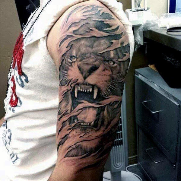 mens-tiger-half-sleeve-tattoos