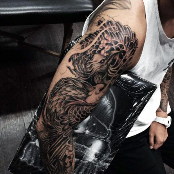 phoenix-tattoo-sleeve-phoenix-tattoos sleeve