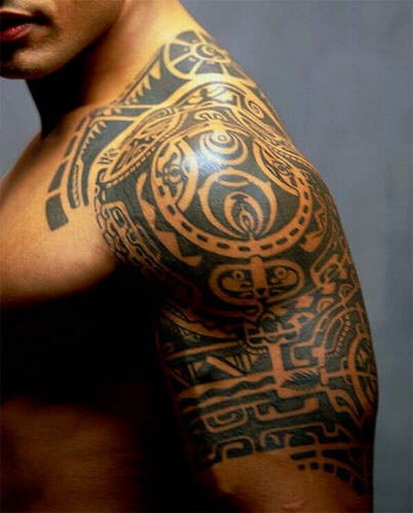 the rock tribal tattoo dwayne johnson