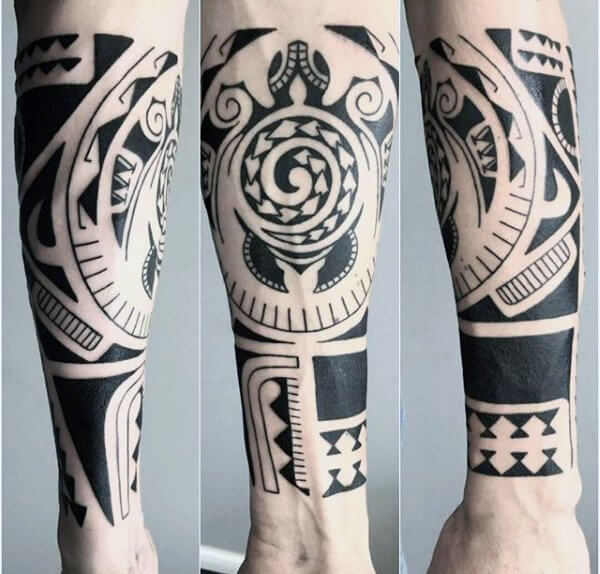 tribal tattoos on forearm for men