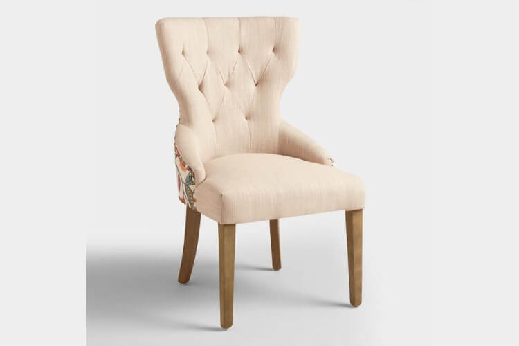 World Market Timeless Grace Floral and Natural Linen Chair