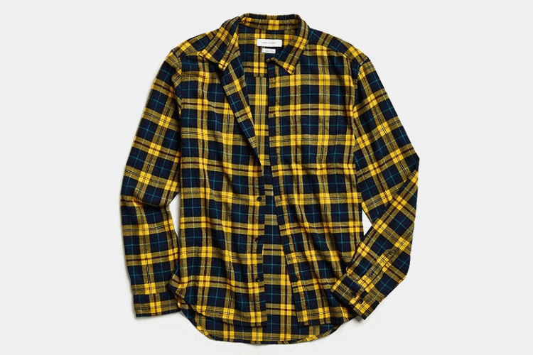 Urban Outfitter’s plaid flannel button-down shirt