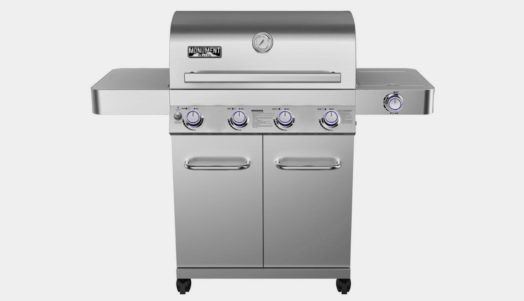 Monument Grills 4 Burner Gas Grill with Rotisserie
