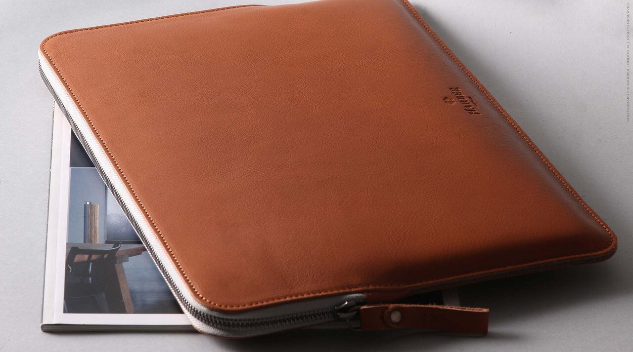 Slim Leather Macbook Sleeve by Harber London 2