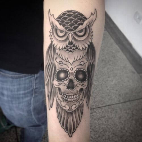 Unique-Owl-Skull-Tattoo-Designs