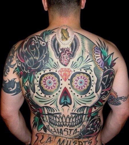 mens-sugar-skull-full-back-tattoo-design-ideas