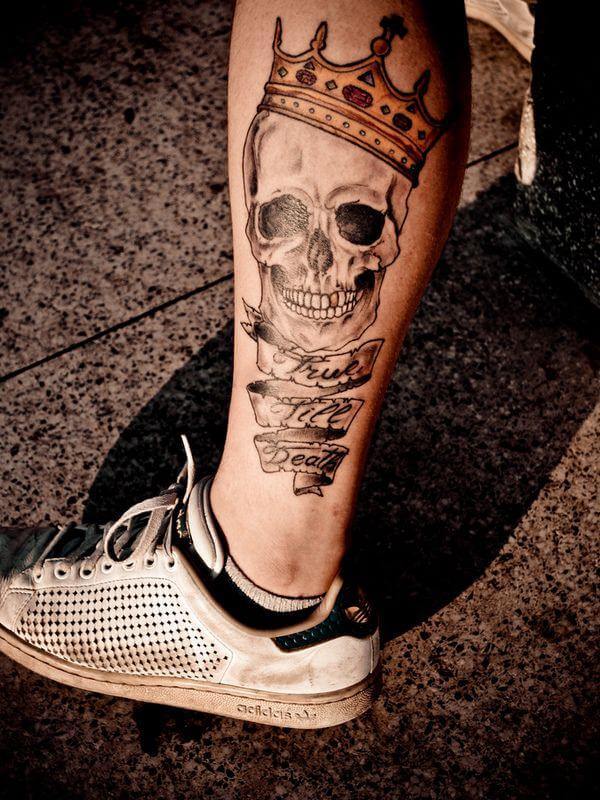 skull-tattoos calf