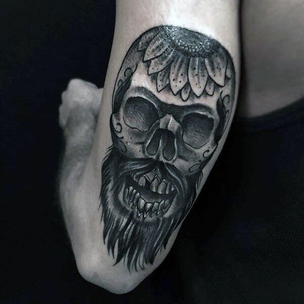 sugar-skull-tattoo-men-on-back-of-arm