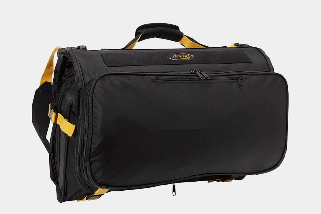 A. Saks Deluxe Expandable Tri-Fold Carry-On Garment Bag