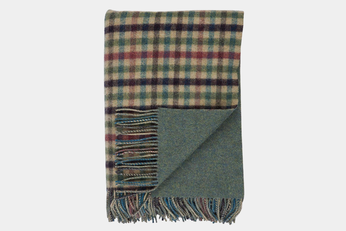 Johnstons of Elgin Loch Oire Double Face Check Lambswool Throw