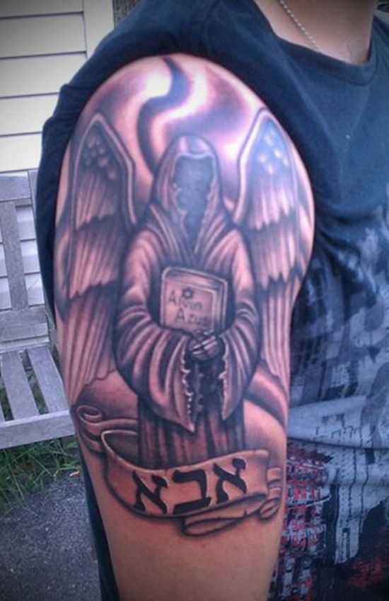 angel grim reaper tattoo for men