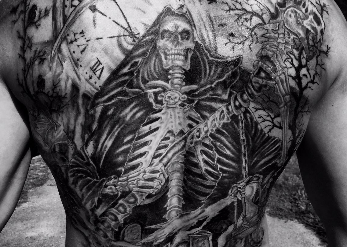 10. Grim Reaper and Hourglass Tattoos - wide 11