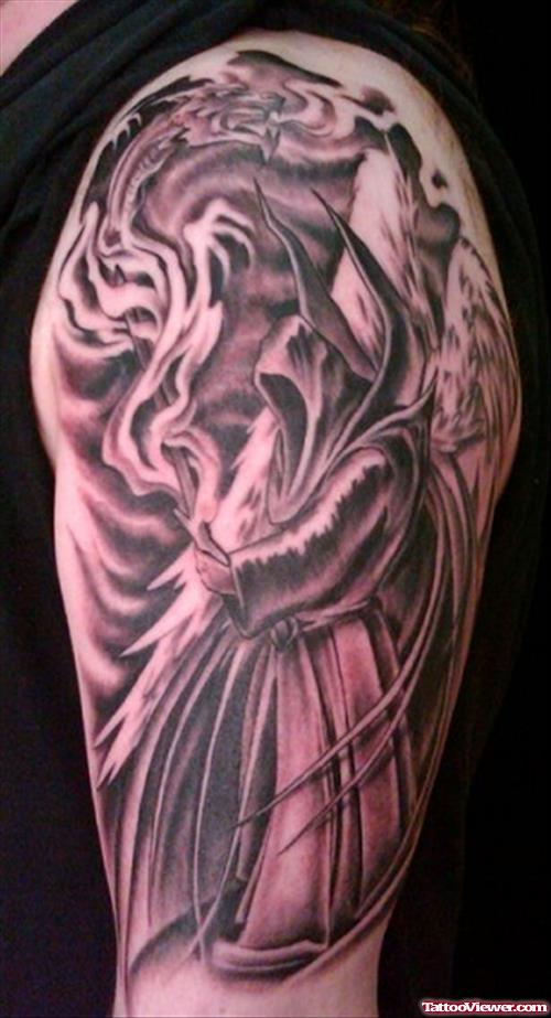 ether and grim reaper tattoo for men