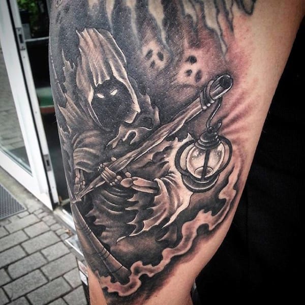 dope grim reaper tattoo design for men