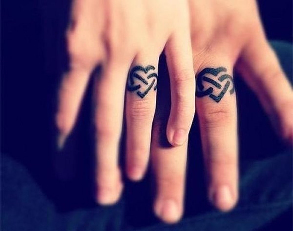 infinite love finger tattoos for man and woman