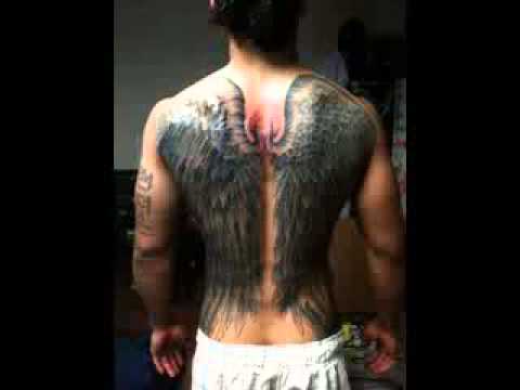 large wing tattoo for men