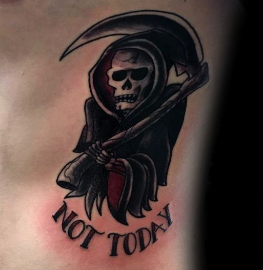 not today grim reaper tattoo for men