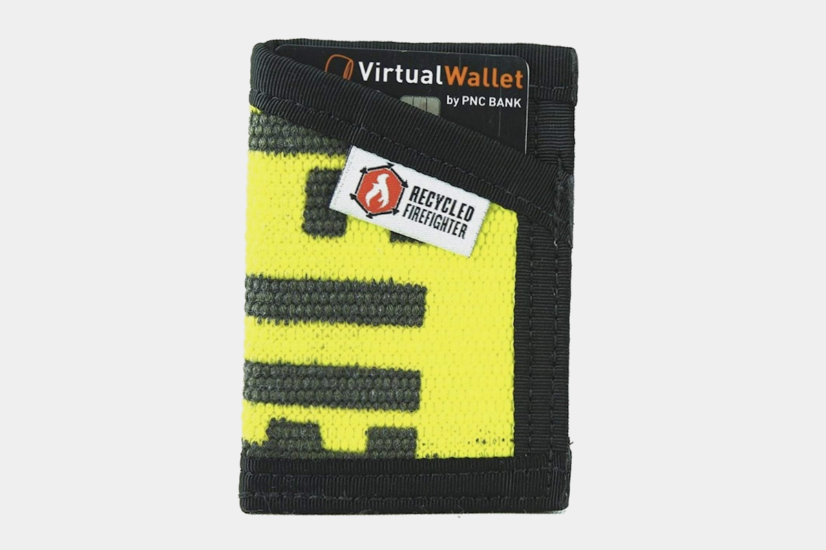 Recycled Firefighter Money-Clip Wallet