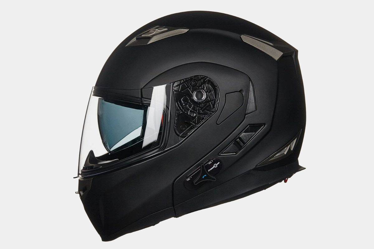 ILM Bluetooth Integrated Modular Flip Up Full-Face Motorcycle Helmet Sun Shield Mp3 Intercom