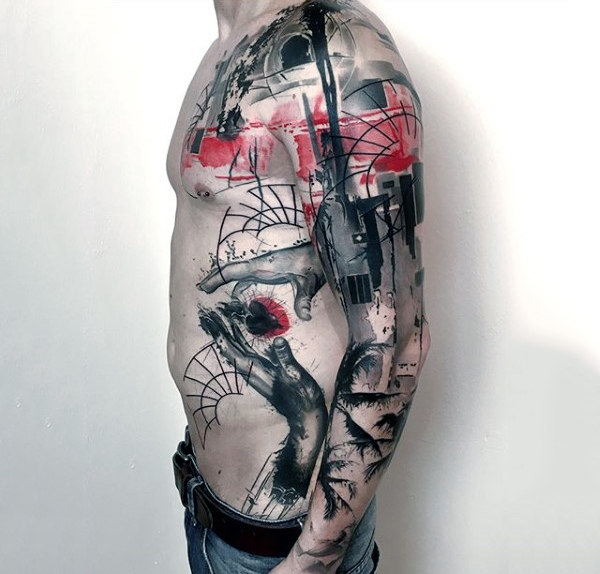 best abstract design tattoo for men