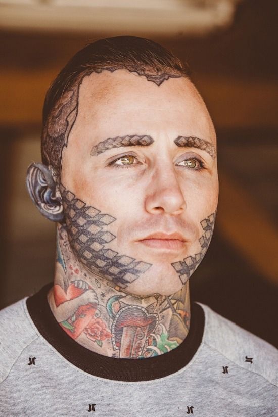 best facial hair design tattoo for men