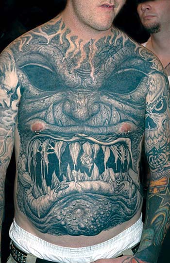 best monster design tattoo for men