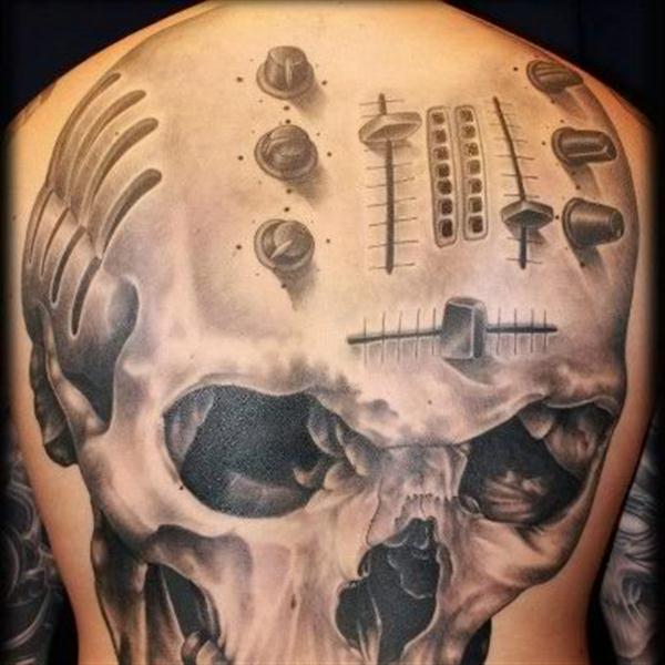 best music design tattoo for men