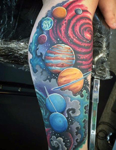 best space design tattoo for men