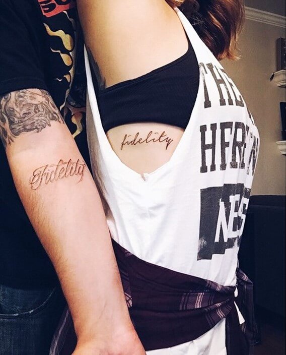 fidelity matching couple tattoo