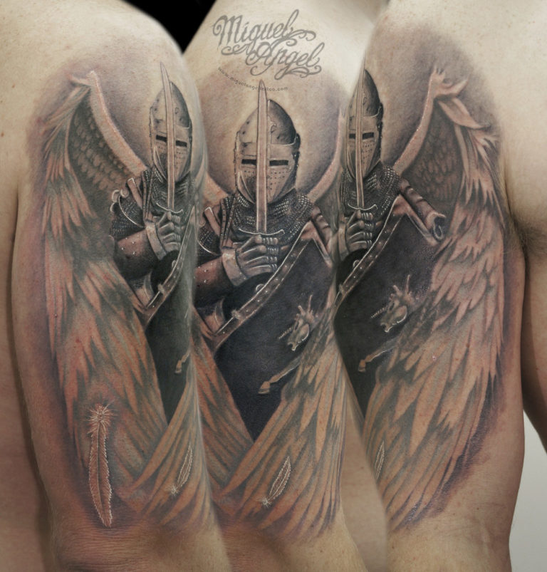 The 95 Best Guardian Angel Tattoos for Men | Improb