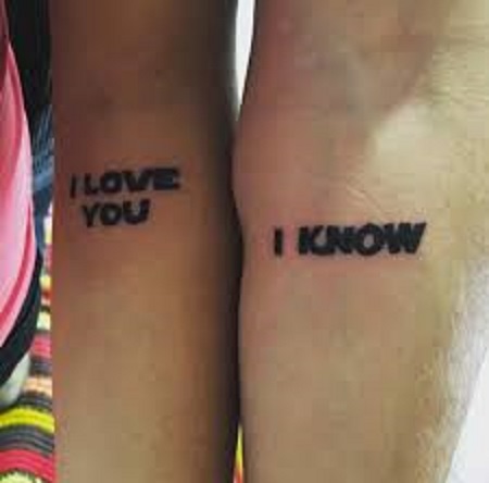 i know matching couple tattoo
