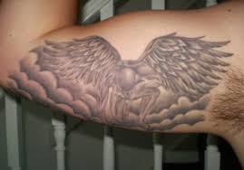 in the clouds guardian angel tatoo for men