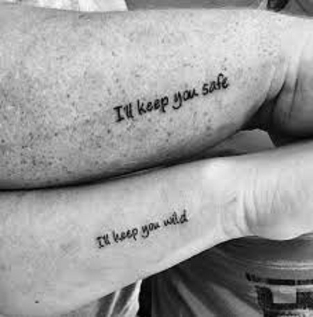 keep you matching couple tattoo