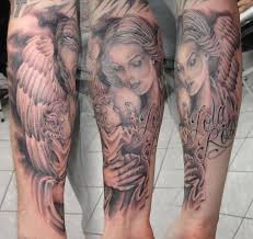 lady guardian angel tattoo for men