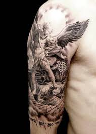 michael guardian angel tattoo for men