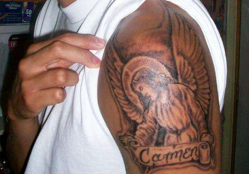 name guardian angel tattoo for men