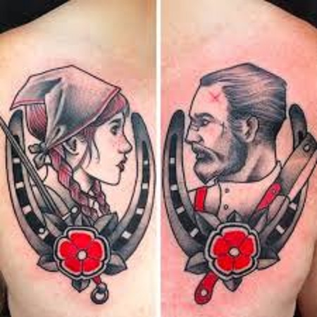 pioneer matching couple tattoo